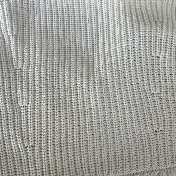 Free People oversized Cream Ribbed Knit Turtleneck Sweater S chunky knit - Picture 12 of 12